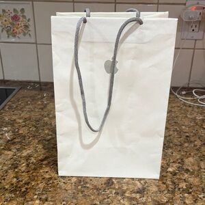 Apple White Gift Bag with Gray Handles